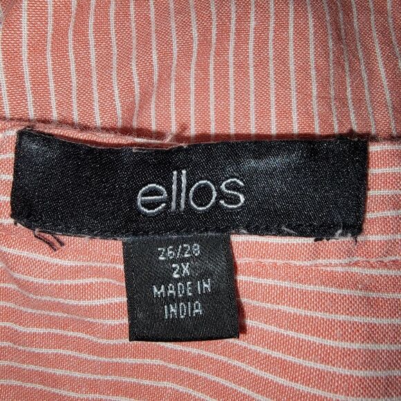 Ellos Striped Pink Cotton Tunic Top Size 2x - Picture 6 of 7